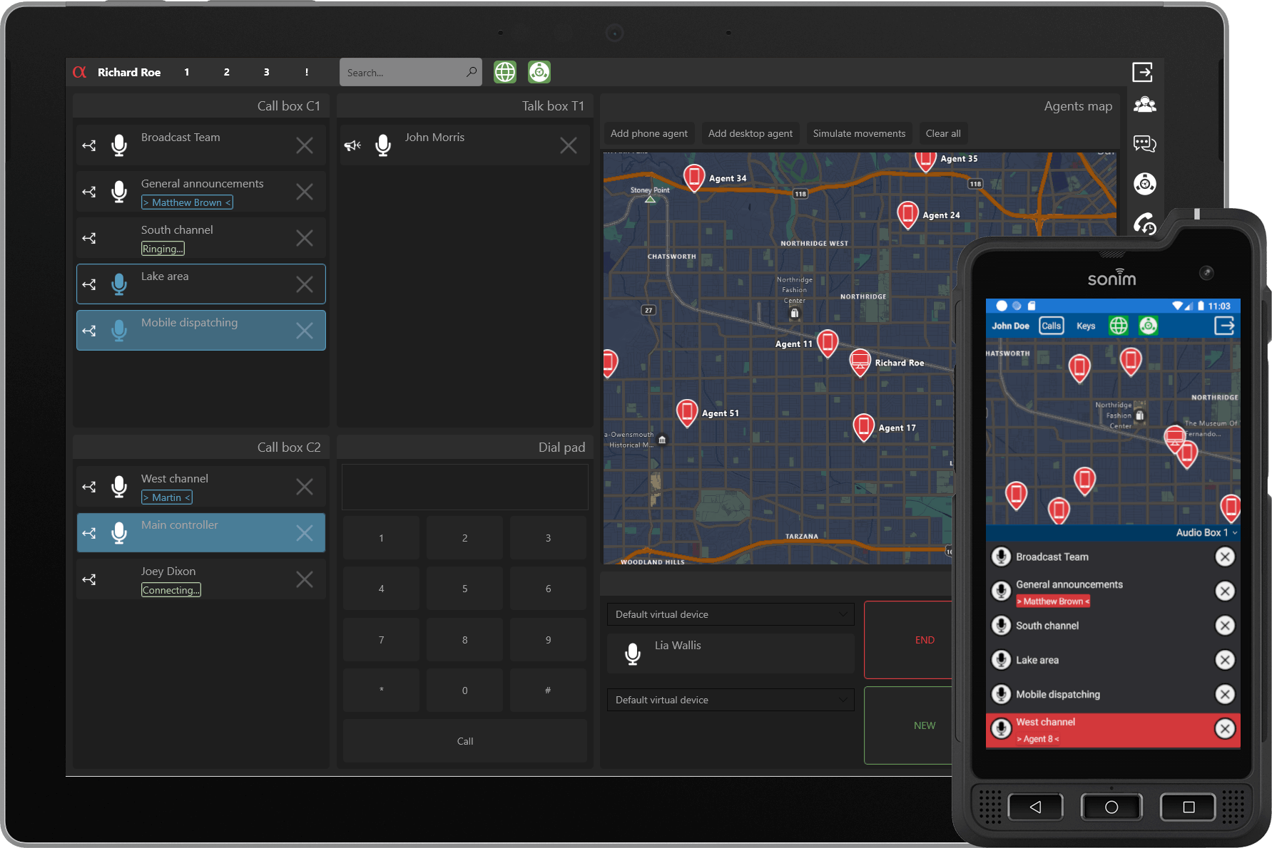 Nomad VoIP client on tablet, PC and smartphone